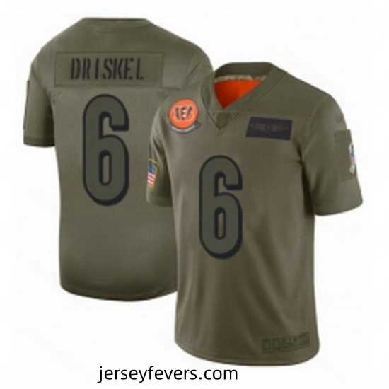 Cincinnati Bengals 6 Jeff Driskel Limited Camo 2019 Salute to Service Football Jersey