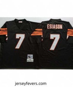 Cincinnati Bengals 7 Boomer Esiason Black M&N Throwback Jersey
