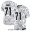 Cincinnati Bengals 71 Amarius Mims 2024 F.U.S.E Arctic Camo Salute To Service Limited Stitched Football Jersey