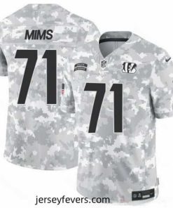 Cincinnati Bengals 71 Amarius Mims 2024 F.U.S.E Arctic Camo Salute To Service Limited Stitched Football Jersey