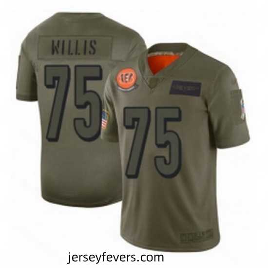Cincinnati Bengals 75 Jordan Willis Limited Camo 2019 Salute to Service Football Jersey