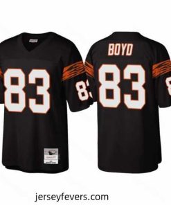 Cincinnati Bengals 83 Tyler Boyd Black Throwback Legacy Stitched Jerse