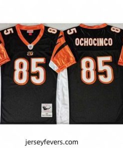 Cincinnati Bengals 85 Chad Ochocinco Black Throwback Stitched Jersey