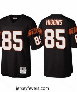 Cincinnati Bengals 85 Tee Higgins Black Throwback Legacy Stitched Jerse
