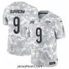 Cincinnati Bengals 9 Joe Burrow 2024 Arctic Camo Salute To Service Limited Stitched Football Jersey