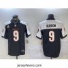 Cincinnati Bengals 9 Joe Burrow 2024 F.U.S.E Arctic Black Limited Stitched Football jerseys