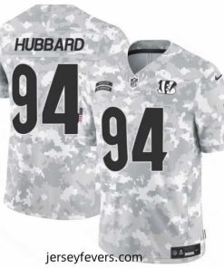 Cincinnati Bengals 94 Sam Hubbard 2024 F.U.S.E Arctic Camo Salute To Service Limited Stitched Football Jersey
