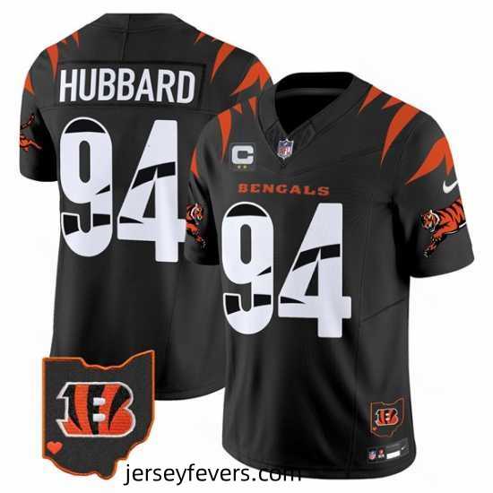 Cincinnati Bengals 94 Sam Hubbard Black F.U.S.E With 2 Star C Patch Special Vapor Untouchable Limited Stitched Football Jersey