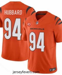Cincinnati Bengals 94 Sam Hubbard Orange 2024 F.U.S.E With 4 Star C Patch Vapor Untouchable Limited Stitched Jersey