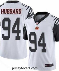 Cincinnati Bengals 94 Sam Hubbard White Color Rush Stitched Jersey