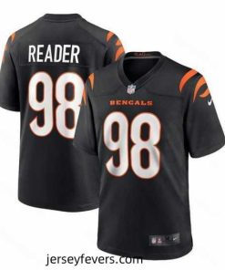 Cincinnati Bengals 98 D J  Reader Black Stitched Game Jersey