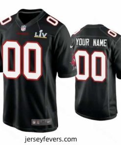 Custom Buccaneers Black Super Bowl Lv Game Fashion Jersey