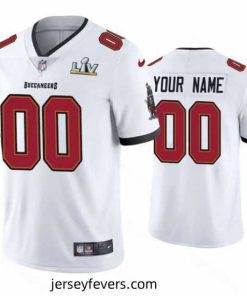 Custom Buccaneers White Super Bowl Lv Vapor Limited Jersey