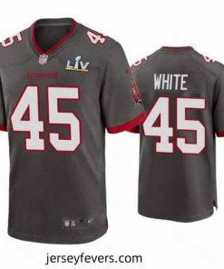 Devin White Buccaneers Pewter Super Bowl Lv Game Jersey