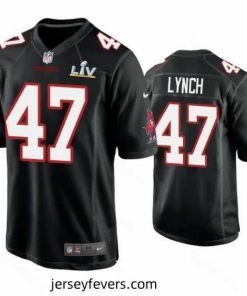 John Lynch Buccaneers Black Super Bowl Lv Game Fashion Jersey