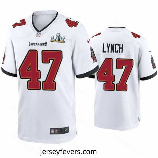 John Lynch Buccaneers White Super Bowl Lv Game Jersey