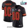 Kansas City Chiefs 10 Isiah Pacheco Black Super Bowl LVII Patch Vapor Untouchable Limited Stitched Jersey