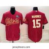 Kansas City Chiefs 15 Patrick Mahomes Red With Super Bowl LVII Patch Cool Base Stitched Baseball Jersey