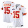 Kansas City Chiefs 15 Patrick Mahomes White 2023 F.U.S.E  Vapor Untouchable Limited Stitched 2024 Super Bowl LVIII Jersey