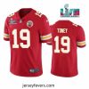 Kansas City Chiefs 19 Kadarius Toney Red Super Bowl LVII Patch Vapor Untouchable Limited Stitched Football Jersey