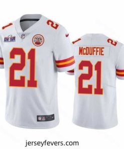 Kansas City Chiefs 21 Trent McDuffie White Vapor Untouchable Limited Stitched Football 2024 Super Bowl LVIII Jersey