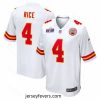 Kansas City Chiefs 4 Rashee Rice White 2023 F.U.S.E  Vapor Untouchable Limited Stitched 2024 Super Bowl LVIII Jersey