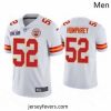 Kansas City Chiefs 52 Creed Humphrey White Vapor Untouchable Limited Stitched Football 2024 Super Bowl LVIII Jersey