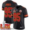 Kansas City Chiefs Chris Jones #95 Black 2024 2025 Super Bowl LIX F.U.S.E Stitched Jersey