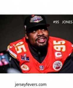 Kansas City Chiefs Chris Jones #95 Nike Men's Red NFL Vapor Super Bowl Jersey