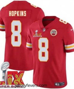 Kansas City Chiefs DeAndre Hopkins #8 Red 2024 2025 Super Bowl LIX F.U.S.E Stitched Jersey