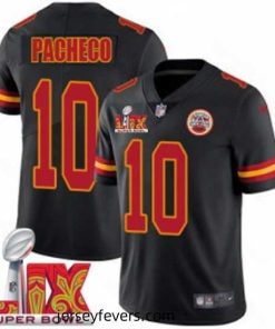 Kansas City Chiefs Isiah Pacheco #10 Black 2024 2025 Super Bowl LIX F.U.S.E Stitched Jersey