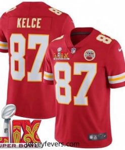 Kansas City Chiefs Travis Kelce #87 Red 2024 2025 Super Bowl LIX F.U.S.E Stitched Jersey