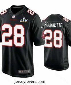 Leonard Fournette Buccaneers Black Super Bowl Lv Game Fashion Jersey
