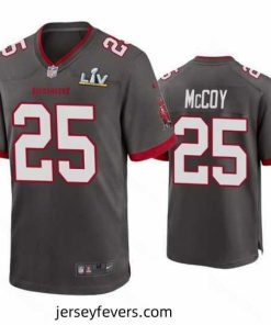 Lesean Mccoy Buccaneers Pewter Super Bowl Lv Game Jersey