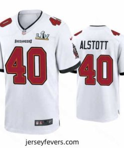 Mike Alstott Buccaneers White Super Bowl Lv Game Jersey