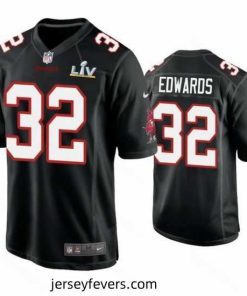 Mike Edwards Buccaneers Black Super Bowl Lv Game Fashion Jersey