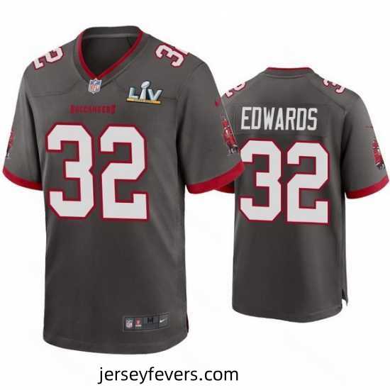Mike Edwards Buccaneers Pewter Super Bowl Lv Game Jersey