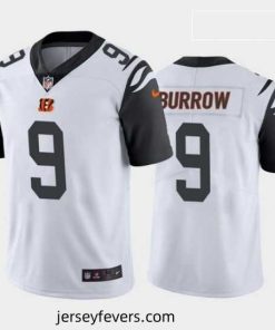 Nike Cincinnati Bengals 9 Joe Burrow White Rush Stitched Jersey 2020 NFL Draft