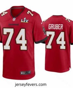 Paul Gruber Buccaneers Red Super Bowl Lv Game Jersey