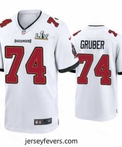 Paul Gruber Buccaneers White Super Bowl Lv Game Jersey