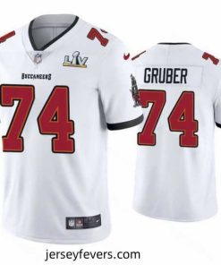 Paul Gruber Buccaneers White Super Bowl Lv Vapor Limited Jersey