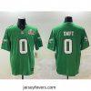 Philadelphia Eagles 0 D 27Andre Swift Green 2025 Super Bowl LIX Patch F.U.S.E  Throwback Vapor Untouchable Limited Stitched Football Jersey