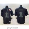 Philadelphia Eagles 11 A J  Brown Lights Out Black 2025 Super Bowl LIX Patch Color Rush Vapor Untouchable Limited Stitched Football Jersey