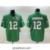 Philadelphia Eagles 12 Randall Cunningham Green 2025 Super Bowl LIX Patch F.U.S.E  Throwback Vapor Untouchable Limited Stitched Football Jersey