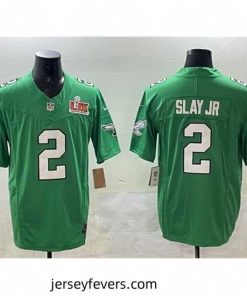 Philadelphia Eagles 2 Darius Slay Jr  Green 2025 Super Bowl LIX Patch F.U.S.E  Throwback Vapor Untouchable Limited Stitched Football Jersey