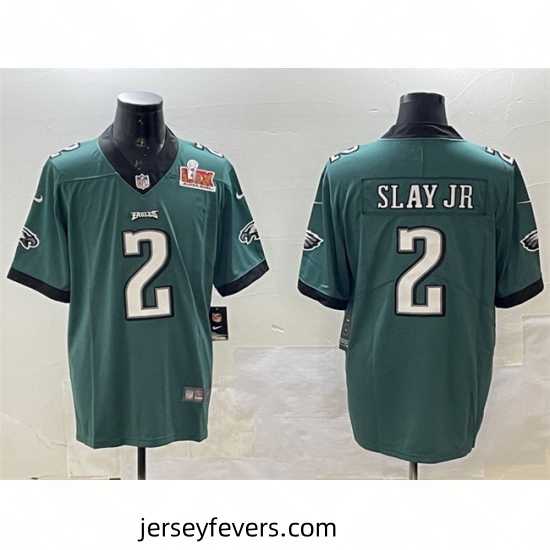 Philadelphia Eagles 2 Darius Slay Jr Green 2025 Super Bowl LIX Patch Vapor Untouchable Limited Stitched Football Jersey