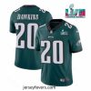 Philadelphia Eagles 20 Brian Dawkins Green Super Bowl LVII Patch Vapor Untouchable Limited Stitched Jersey