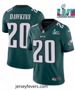 Philadelphia Eagles 20 Brian Dawkins Green Super Bowl LVII Patch Vapor Untouchable Limited Stitched Jersey
