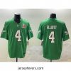 Philadelphia Eagles 4 Jake Elliott Green 2025 Super Bowl LIX Patch F.U.S.E  Throwback Vapor Untouchable Limited Stitched Football Jersey