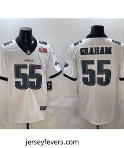 Philadelphia Eagles 55 Brandon Graham White 2025 Super Bowl LIX Patch New Vapor Untouchable Limited Stitched Football Jersey